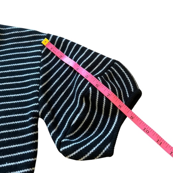 NICHOLAS Navy and White Striped Short Sleeve Tee - Picture 6 of 9